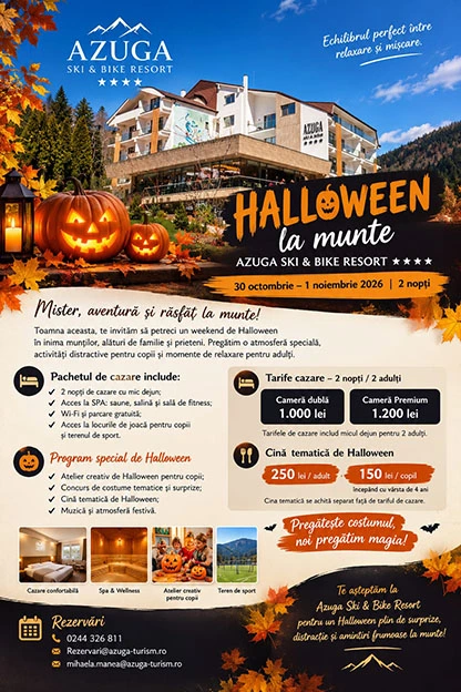 Oferta cazare munte Halloween Azuga Resort